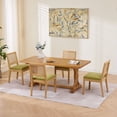 thumbnail image 6 of CQSXDA Farmhouse Rattan Dining Chairs Set of 2 Natural Hardwood Frame Mid Century Modern Kitchen and Dining Room Chairs, Olive Green, 6 of 17