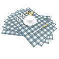 thumbnail image 2 of XMXY Woven Placemats Set of 6 PCS, Blue Gingham Print Table Mats Washable Heat Resistant Placemats, 2 of 6