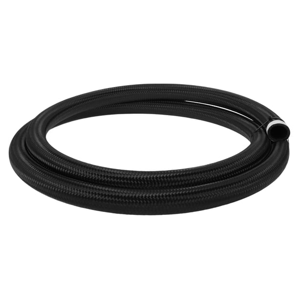 Manguera de línea de combustible Unique Bargains 22.22mm/7/8"(ID) 230cm/7.5ft(L) Caucho CPE, trenzado de nylon negro AN-16