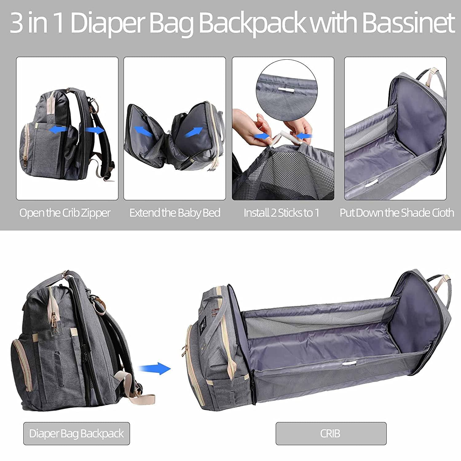  Baby Diaper Nappy Bag Travel Backpack Mommy Bag Horror