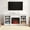 White, variant on 65" Modern TV Stand with 23" Fireplace, Entertainment Center with Open Storage Space and Adjustable Shelves, TV Consoles for Living Room, Grey