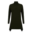thumbnail image 4 of Comdrip Chandails à Col Roulé pour Femmes, Col Montant, Épaules Tombantes Asymétriques, Chandail à Manches Longues, Hauts pour Femmes, Mode Décontractée, Chandails à Enfiler, Chandails d'Automne pour Femmes 2025, Vert Noirâtre m, 4 of 5