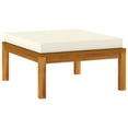 thumbnail image 3 of vidaXL Footrest with Cream White Cushion Solid Acacia Wood, 3 of 7