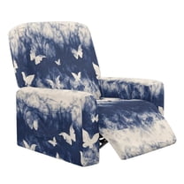 Jiueut Butterfly Smog Print Recliner Chair Covers, Non Slip Sofa Slipcover Soft Reclining Chair Covers with Storage Pockets for Fabric and Leather Sofas