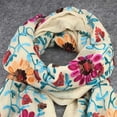 thumbnail image 3 of Levmjia Women Scarf Soft Shawl Floral Embroidery Print Wrap Lightweight Versatile Spring Autumn Winter Outdoor Travel Daily Wear Wedding, 3 of 4