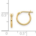 thumbnail image 3 of Boucles d'Oreilles Créoles en Or Jaune 14k 1mm, 3 of 7