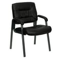 thumbnail image 2 of Emma + Oliver Black LeatherSoft Executive Reception Chair with Titanium Gray Metal Frame, 2 of 12