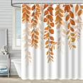 thumbnail image 4 of Oioii Fall Shower Curtain Maple Leaves Pumpkin Bathroom Shower Curtain Autumn Thanksgiving Waterproof Fabric Shower Curtains Bathtub Decor 59.06x70.8in, 4 of 6