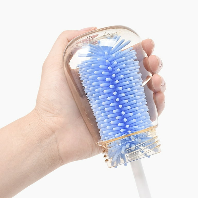 Baby Bottle Brush 3-In-1 360 Degree Baby Silicone Cup Bottle Cleaning Brushes  Set andheld Soft Head Food Grade Brushes