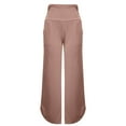 thumbnail image 2 of XFLWAM Women's Wide Leg Yoga Pants High Waisted Comfy Dance Sweatpants Loose Casual Soft Lounge Joggers for Women with Pockets Khaki S, 2 of 7