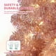 thumbnail image 5 of Historyli Árbol de Navidad artificial de 2,2 m, preiluminado, soporte de metal resistente, ramas realistas, decoración navideña fina, color oro rosa, 5 of 9