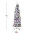 thumbnail image 3 of Best Choice Products 9ft Prelit Artificial Snow Flocked Pencil Christmas Tree 500 Multicolored/ Warm-White Light Modes, 3 of 9