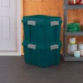 thumbnail image 5 of Sterilite 20 Gallon Plastic Storage Container Box & Lid, Teal (8 Pack), 5 of 5