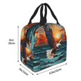 thumbnail image 2 of Pofeuu Textured Bald Eagle Print Lunch Bag Lunch Box Large Capacity Insulated Lunch Bag for Adult, Leakproof Reusable Lunch Tote Bags for Work, 2 of 5
