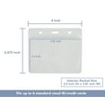 thumbnail image 3 of 10pack Horizontal PVC ID Card Badge Holder - Waterproof and Resealable Zip - Clear Vinyl Heavy Duty 0.4mm Thickness, 3 of 3