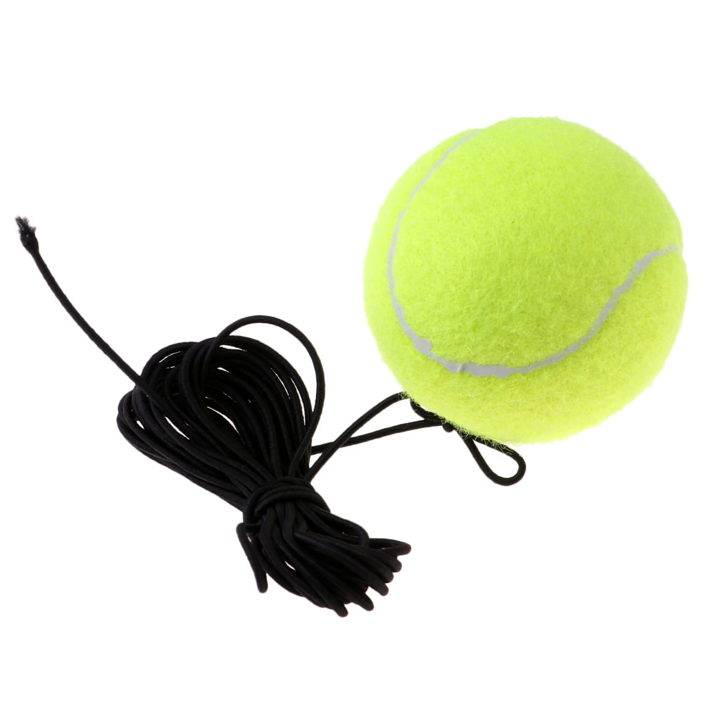 4x Gummi Tennis Rebounder Bälle mit String Tennis Trainingsball Hilfsmittel 