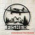 thumbnail image 2 of Handmadetneonsign Personalized Airplane Metal Wall Art LED Light - Custom Pilot Sign Home Decor, 2 of 3