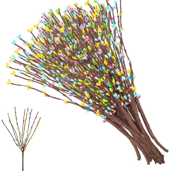 Tutuviw Easter Floral Picks,30Pcs 16"Artificial Pip Berry Sprays Floral Picks Stems,Berry Garland Decorative,Artificial Berry Floral Sprays for Spring Home Decoration Craft Embellishing