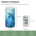 thumbnail image 5 of COEQINE Dolphin Flameless LED Candle Battery Powered Votive Lights Realistic Pillar Candle with Remote 4H 8H Timer Color Changing for Home Table Centerpiece Decoration, Dolphin Sea, 5 of 7
