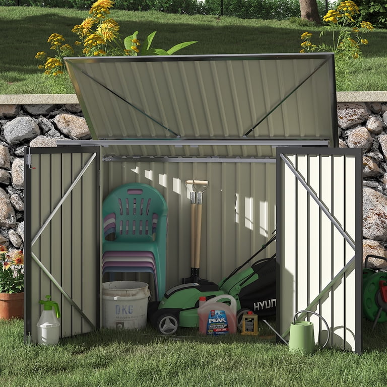 Homall 6' x 3' Metal Shed for Garden Tools and Lawn, Outdoor Patio