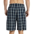thumbnail image 3 of Vulcanodon Mens 100% Cotton Pajama Shorts, Soft Lounge Pajama Pants with Big Pockets for Men Plaid Pj Bottoms(Dark Blue-Plaid, Medium), 3 of 6