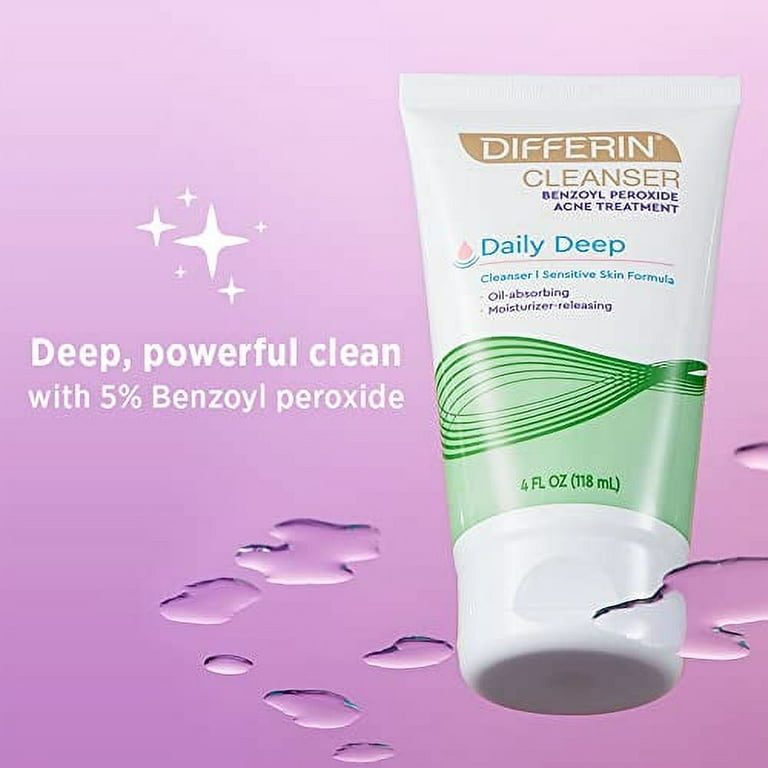 Differin daily deep cleanser sale with benzoyl peroxide