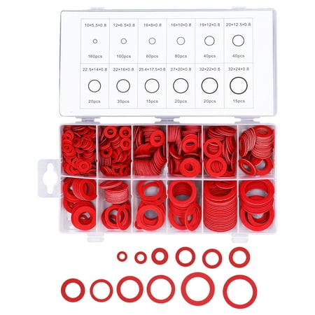 

600PCS Flat Washer Assortment Insulation Alloy Steel Paper Fiber Sealing Gasket Multiple Sizes