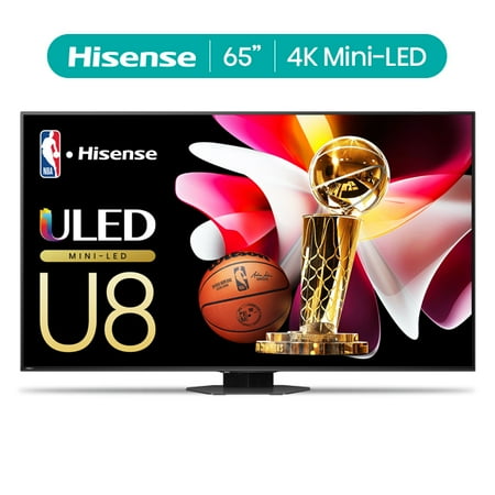 Hisense 65-Inch Class U8 Series Mini-LED Pro+ ULED 4K UHD Google Smart TV (65U8N) - QLED Quantum Dot Color, Dolby Vision, Native 144Hz, Up to 3000-Nit, Full Array Local Dimming, Motion Rate 480