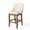 Beige(Faux Leather), variant on Hawsaiy Bar Stool Set of 2, 26" Counter Height Bar Stools with Back, Upholstered Faux Leather Bar Chairs, Solid Wood Legs & Footrest, Kitchen Island Stools for Dining Room, Green
