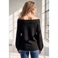 thumbnail image 2 of Roaman's Women's Plus Size Off-The-Shoulder Blouson Sleeve Sweater, 2 of 3