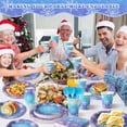 thumbnail image 3 of Frozen Birthday Party Decorations - Serve 24, Snowflake Party Supplies, Winter Wonderland Disposable Tableware Include Plates, Napkins, Cups, Forks, Knives, Spoons for Christmas, 3 of 7
