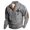 Mens Shirts Gray, variant on Big and Tall Graphic Sweatshirts for Men Pullover Plus Size S-5XL Casual Long Sleeve Button Stand Collared Basic Loose Comfort Tees Shirts