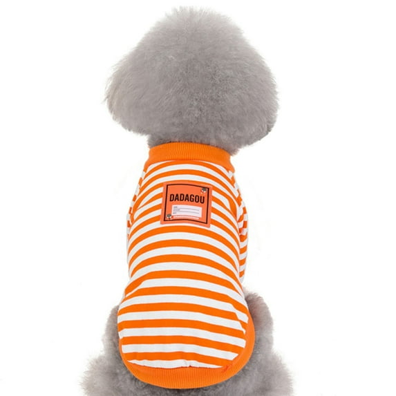 Pet spring and summerrrr clothes Pet clothes Dog stripe T-shirt Pet clothes