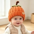 thumbnail image 3 of Joykidd Toddler Halloweem Pumpkin Knit Beanie Ribbed Stretchy Infant Hat for Fall Daily Outings and Holiday, 3 of 5