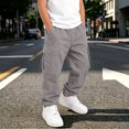 thumbnail image 5 of Boys Cargo Pants Solid Color Trousers with Straight Front Pockets Everyday Play Casual Toddler Kids Casual Pants Size 11-12Y, 5 of 8