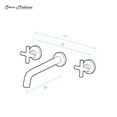 thumbnail image 5 of Ivy 8 in. Widespread Double Cross-Handle Wall Mount Bathroom Faucet in Brushed Gold, 5 of 7