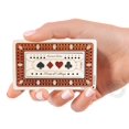 thumbnail image 1 of House of Cribbage - 2 pistas - Tabla de madera para cuna de viaje/tamaño de bolsillo - 4 pulgadas - Incrustada en madera de arce/madera de sangre con espacio de almacenamiento para clavijas de cuna -, 1 of 5