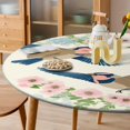 thumbnail image 6 of Floral Birds Flight Round Table Cover Kitchen Printed Waterproof Tablecloth Elastic Edged Tablecloth Fits Party Wedding Indoor Outdoor Tables, 6 of 8