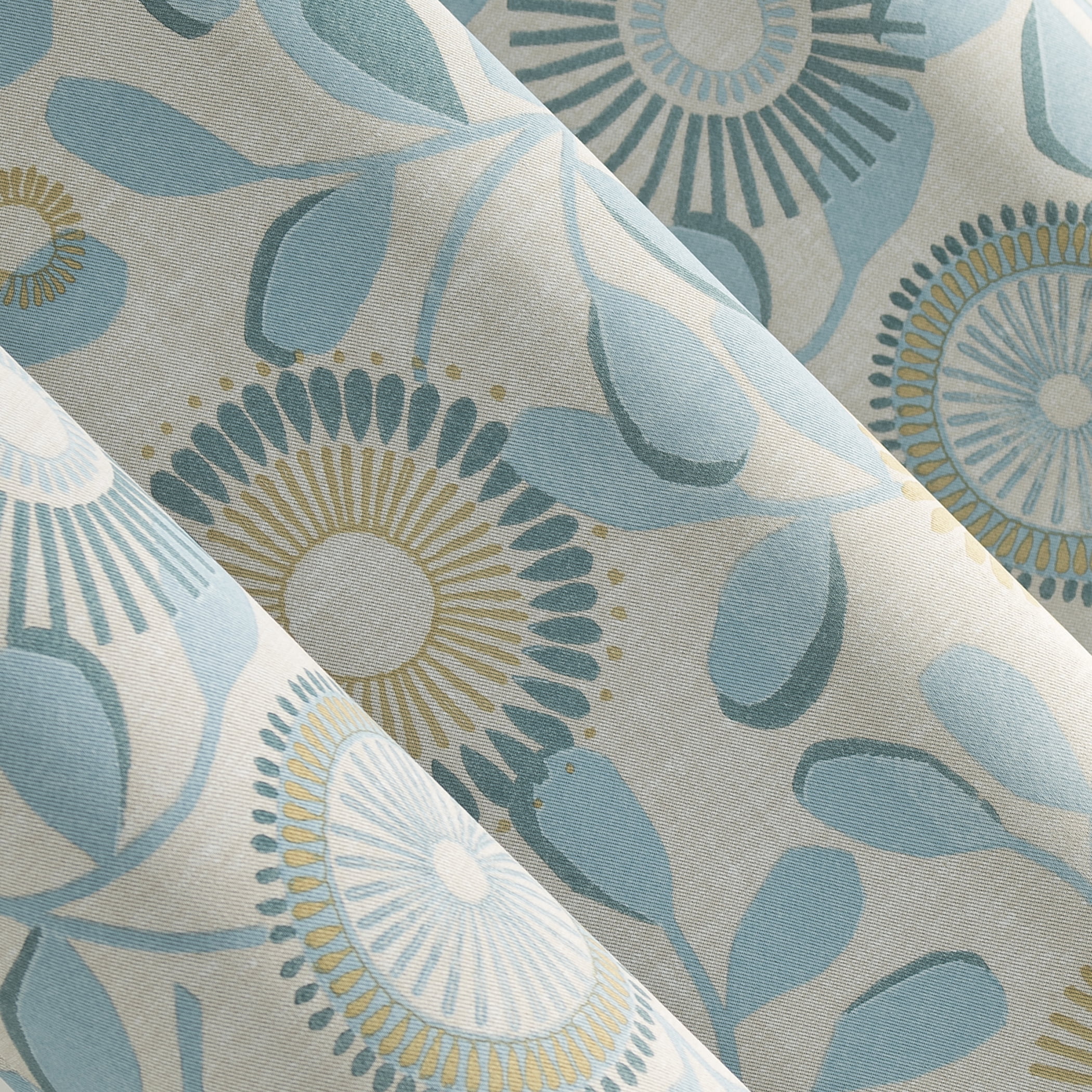 Mainstays Grommet Top Blackout Curtain Panel, 1 Panel, Aqua Print, 40" W x 84" L