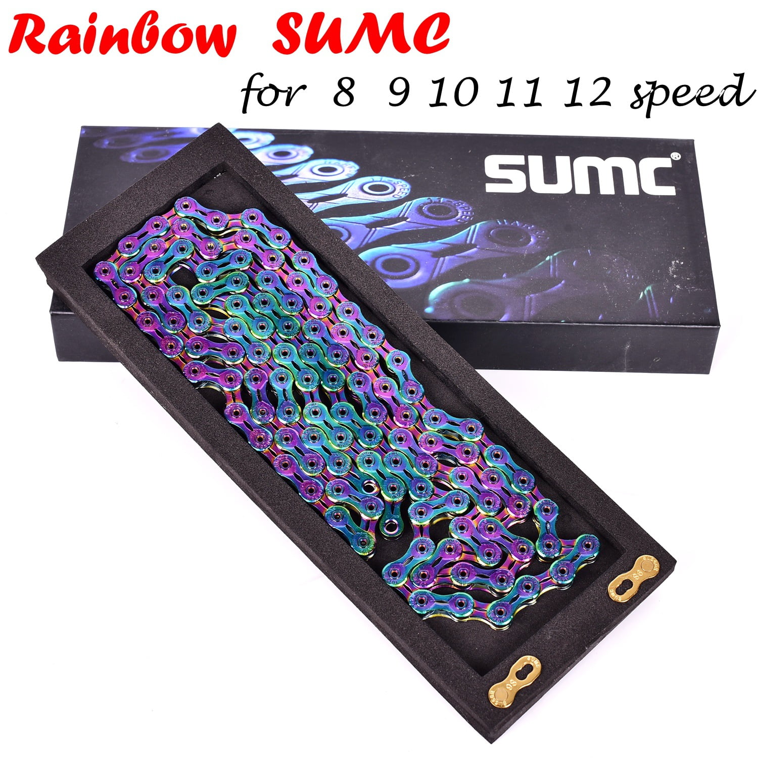 Details about   SUMC 8/9/10/11/12Speed Bicycle Hollow Variable Speed Chain MTB Road Bike Cycling