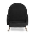 thumbnail image 4 of Nursery Works Compass Rocker in Black Velvet with Rose Gold Legs, 4 of 5