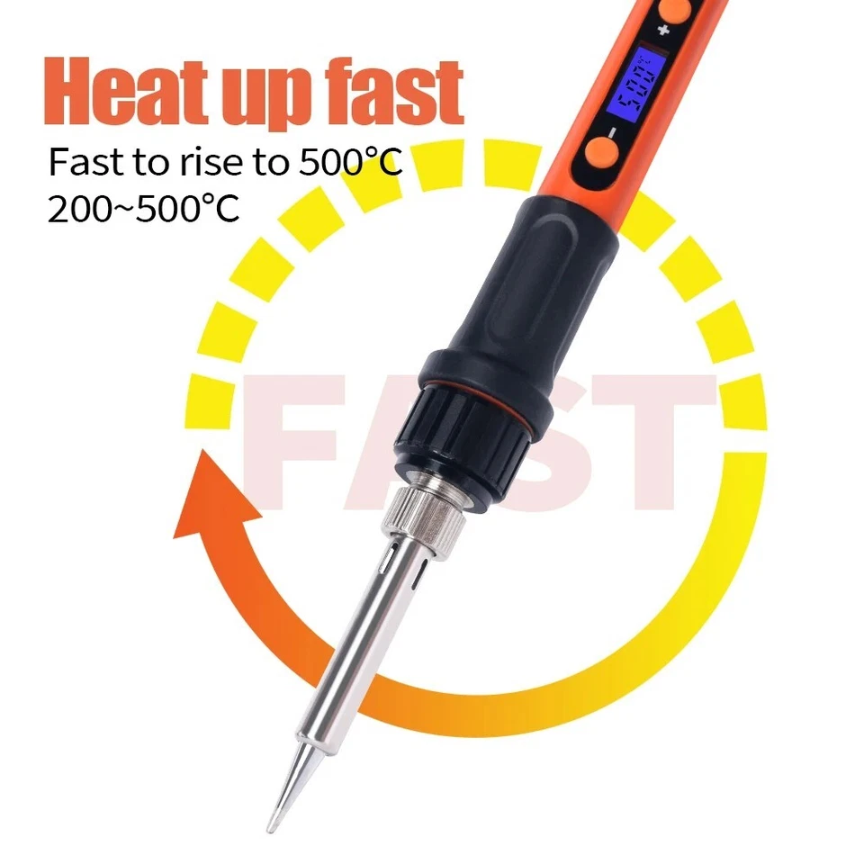 CRESTIN- 100W Lcd Digital Electric Soldering Iron Temp Adjustable Welding Tool Solder Gun