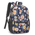 thumbnail image 2 of Pioneer Flower Floral Print Pattern 17" School Backpacks for Teens,Waterproof Oxford Fabric,S-Shape Padded Straps for School,Travel,Hiking,Camping, 2 of 5