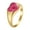 Red, variant on Heart Rings for Women Gold Plated Stainless Steel Black White Simple Cute Elegant Statemen Personalized Dainty Jewelry Black Size 9