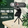 thumbnail image 6 of RONY 2K HD Web Camera with Fast Auto Focus Tripod Stand Privacy Cover for Video Calling Zoom Meeting, 6 of 9