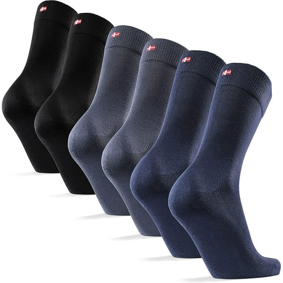 AmPm 6 Pack Bamboo Viscose Dress Socks, Premium Soft, Breathable, for Men & Women