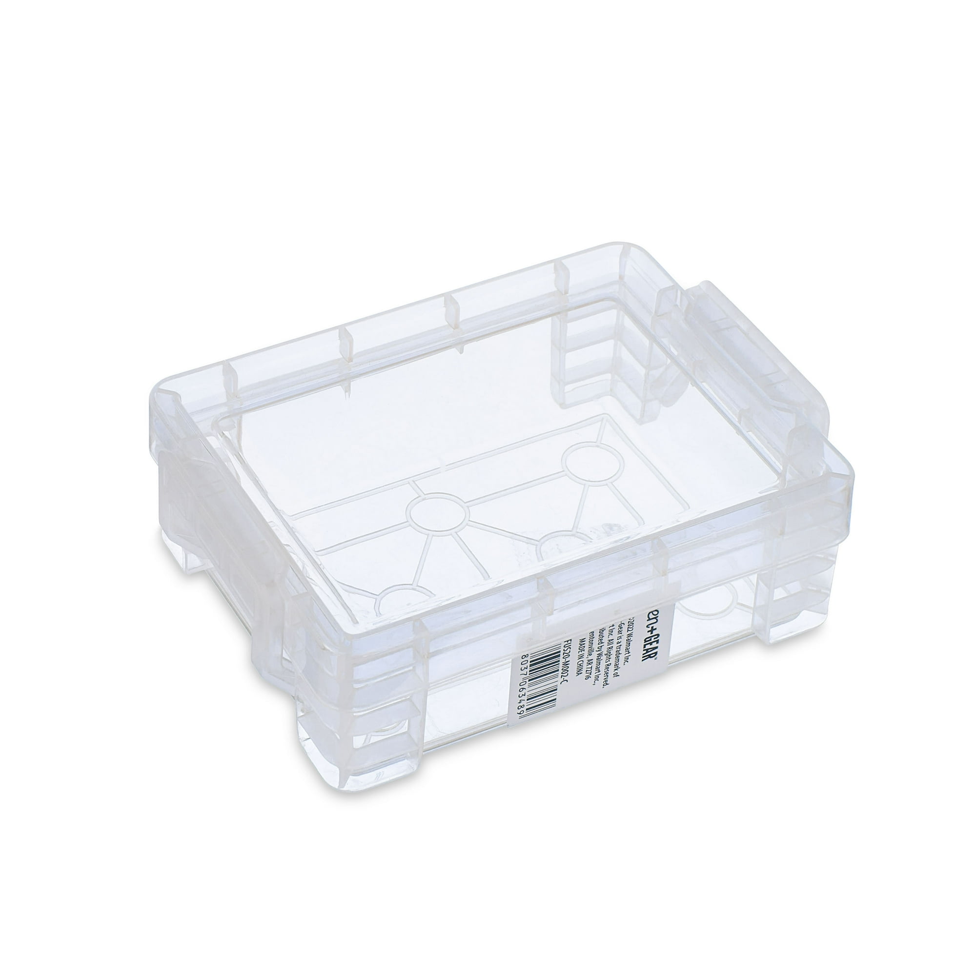 Pen+Gear Clear Plastic Storage Box Desktop Organizer, 1 Count
