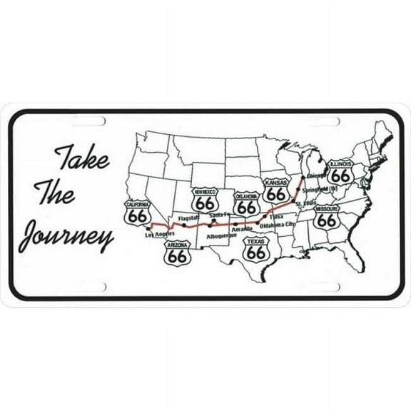 Route 66 Take the Journey Photo License Plate