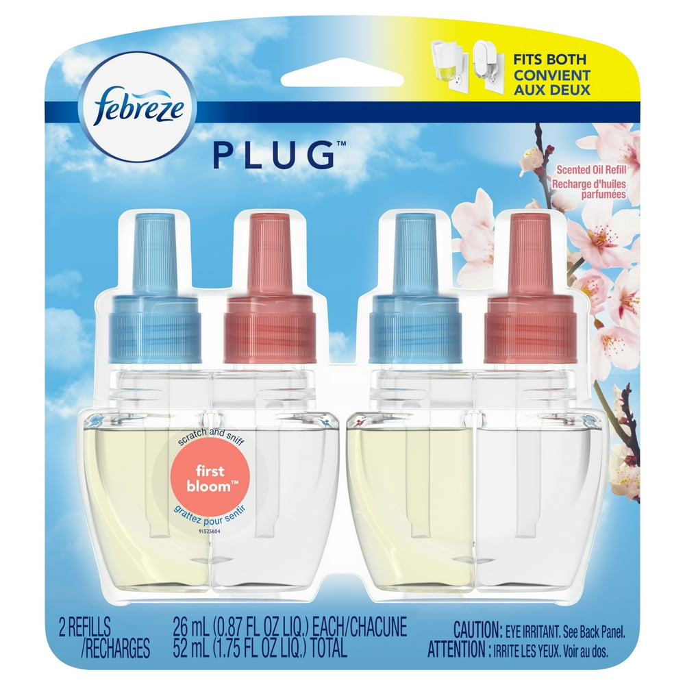 Febreze Plug Air Freshener Scented Oil Refill, First Bloom, 2 Count