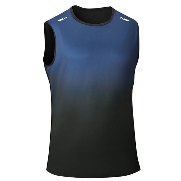 Lopecy-Sta Tank Tops for Men Crew Neck to Gradient Quick Dry Slim Fit Sleeveless Cooling Breathable Gym Running Workout Sports Vest